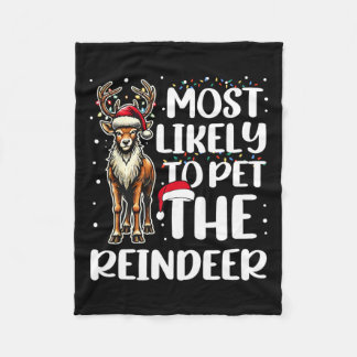 Couverture Polaire Très Probable De Pet Reindeer Famille Correspondan