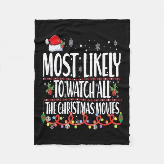 Couverture Polaire Très Probable De Voir Tous Les Films De Noël Matc (Devant)