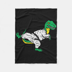 Couverture Polaire Trex Karate Taekwondo Black Belt Funny Dinosaur Ma