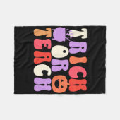 Couverture Polaire Tri Ou Enseigner Halloween Enseignant Super (Devant (Horizontal))