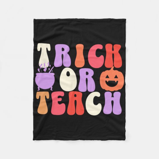 Couverture Polaire Tri Ou Enseigner Halloween Enseignant Super (Devant)