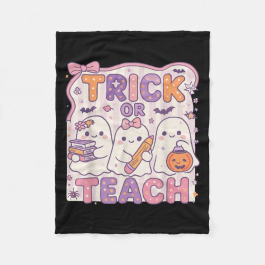 Couverture Polaire Tri Ou Enseigner Retro Halloween Teacher Look (Devant)