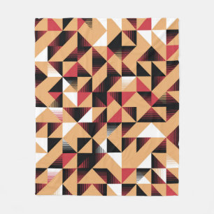 Couverture Polaire Triangle Abstrait, Beauté Rétro Élégante.