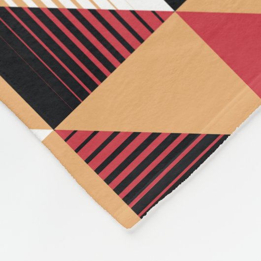 Couverture Polaire Triangle Abstrait, Beauté Rétro Élégante. (Coin)