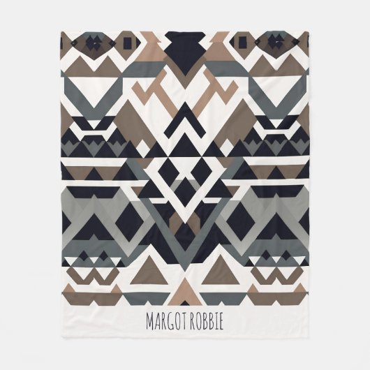 Couverture Polaire Triangle Africain Géométrique Brown Motif (Devant)