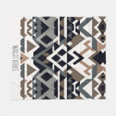 Couverture Polaire Triangle Africain Géométrique Brown Motif (Devant (Horizontal))