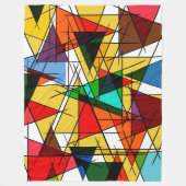 Couverture Polaire Triangle Coloré Géométrique Moderne (Devant)