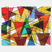 Couverture Polaire Triangle Coloré Géométrique Moderne (Devant (Horizontal))