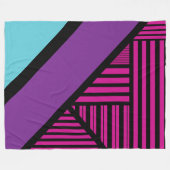 Couverture Polaire Triangle - rose, pourpre, bleu et noir (Devant (Horizontal))