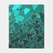 Couverture Polaire Triangle Turquoise géométrique moderne (Devant)