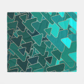 Couverture Polaire Triangle Turquoise géométrique moderne (Devant (Horizontal))