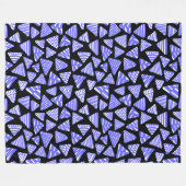 Couverture Polaire Triangles 240121 - Bleu et blanc électrique sur no (Devant (Horizontal))