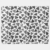 Couverture Polaire Triangles 240121 - Noir et blanc (Devant (Horizontal))