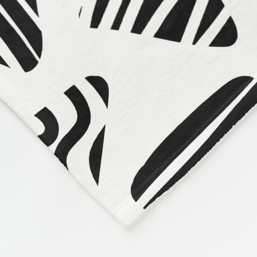 Couverture Polaire Triangles 240121 - Noir et blanc (Coin)