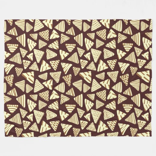Couverture Polaire Triangles 240121 - Tons de chocolat (Devant (Horizontal))
