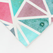 Couverture Polaire Triangles aquarelle, mosaïque estivale lumineuse. (Coin)