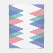 Couverture Polaire Triangles bleu et corail (Devant)