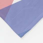 Couverture Polaire Triangles bleu et corail (Coin)
