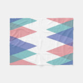 Couverture Polaire Triangles bleu et corail (Devant (Horizontal))