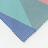 Couverture Polaire Triangles bleu et corail (Coin)