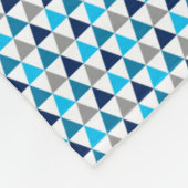 Couverture Polaire Triangles bleu moderne Motif géométrique (Coin)