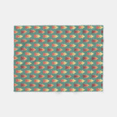 Couverture Polaire Triangles de couleurs rétro (Devant (Horizontal))