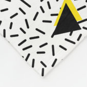 Couverture Polaire Triangles de pastèque : texture rétro estivale. (Coin)