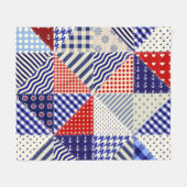 Couverture Polaire Triangles De Patchwork Rétro Style Nautique (Devant (Horizontal))