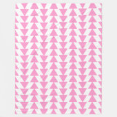 Couverture Polaire Triangles encés - rose et blanc (Devant)
