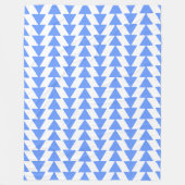 Couverture Polaire Triangles encres - Bleu et blanc bébé (Devant)