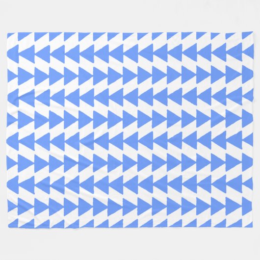 Couverture Polaire Triangles encres - Bleu et blanc bébé (Devant (Horizontal))