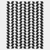 Couverture Polaire Triangles épais - Blanc sur Noir (Devant)