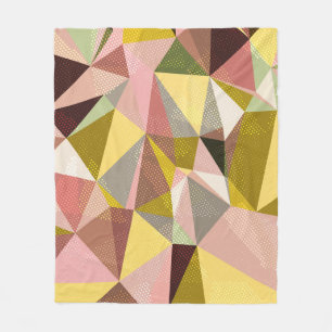 Couverture Polaire Triangles géométriques colorés Texture Abstraite.