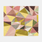Couverture Polaire Triangles géométriques colorés Texture Abstraite. (Devant (Horizontal))