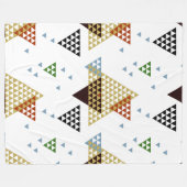 Couverture Polaire Triangles géométriques Pastel Moderne (Devant (Horizontal))