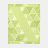 Couverture Polaire Triangles géométriques rétro Chartreuse (Devant)