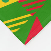 Couverture Polaire Triangles géométriques verts personnalisés (Coin)