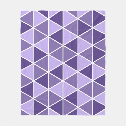 Couverture Polaire Triangles géométriques violets modernes (Devant)