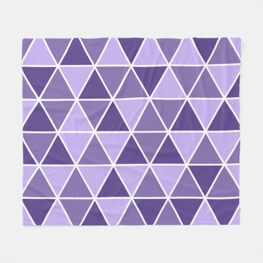 Couverture Polaire Triangles géométriques violets modernes (Devant (Horizontal))