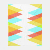 Couverture Polaire Triangles jaunes, rouges et bleus cadets (Devant)