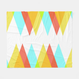 Couverture Polaire Triangles jaunes, rouges et bleus cadets