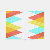 Couverture Polaire Triangles jaunes, rouges et bleus cadets (Devant (Horizontal))