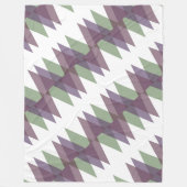 Couverture Polaire Triangles mauve et vert (Devant)