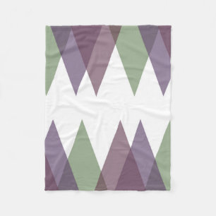 Couverture Polaire Triangles mauve et vert