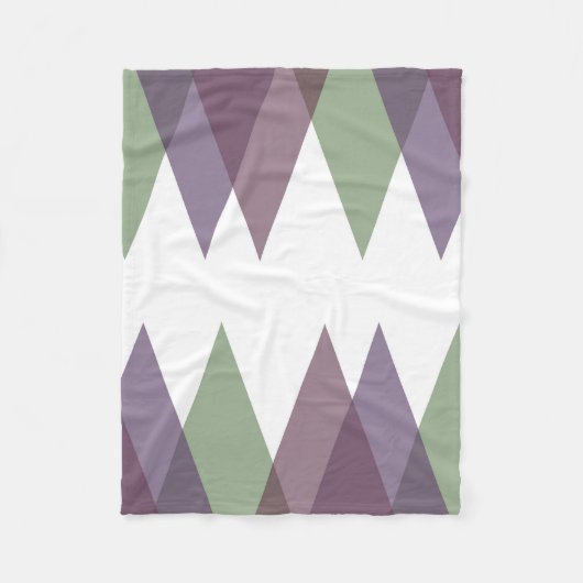 Couverture Polaire Triangles mauve et vert (Devant)