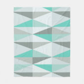 Couverture Polaire Triangles modernes du milieu du siècle Turquoise (Devant)