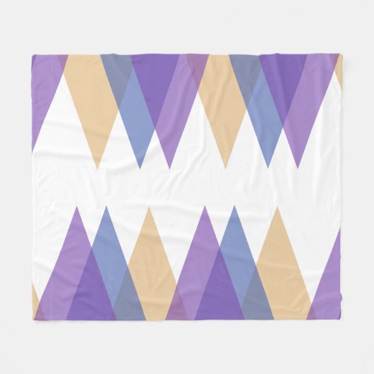 Couverture Polaire Triangles pourpre, bleu et jaune (Devant (Horizontal))