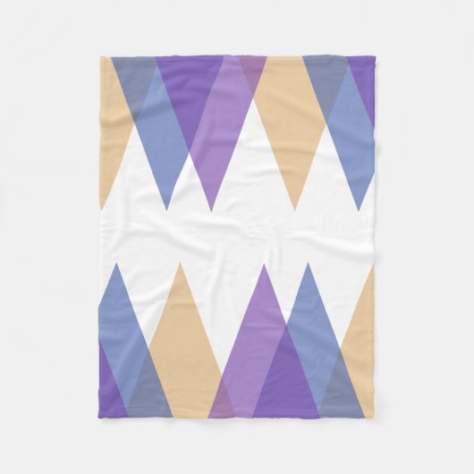 Couverture Polaire Triangles pourpre, bleu et jaune (Devant)