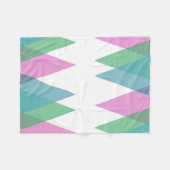Couverture Polaire Triangles rose et vert (Devant (Horizontal))