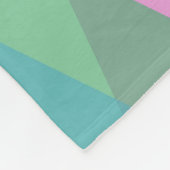 Couverture Polaire Triangles rose et vert (Coin)